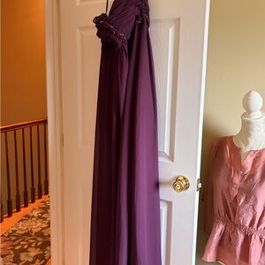 Calvin Klein Purple Strapless Gown